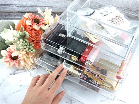 acrylic makeup organizer muji.